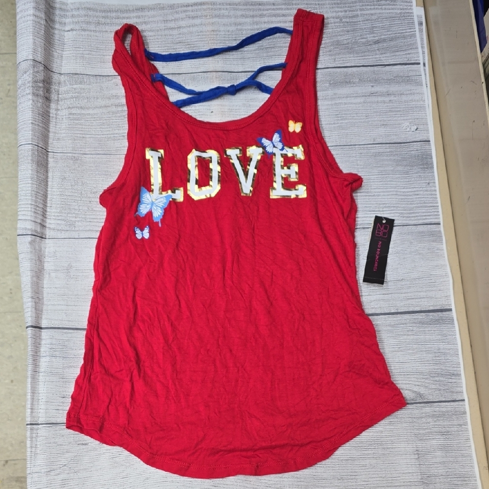 Red Love Graphic Tank Top Size XS